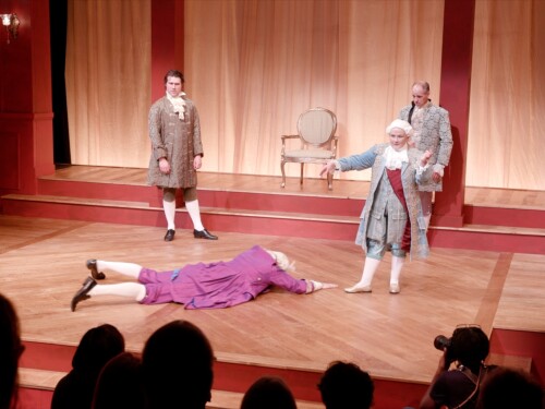 Actors perform on stage at the Gamm Theatre.