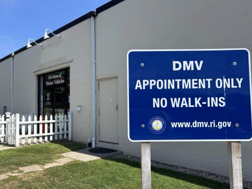 Access to the Rhode Island Division of Motor Vehicles office on Valley Road in Middletown is by appointment only.