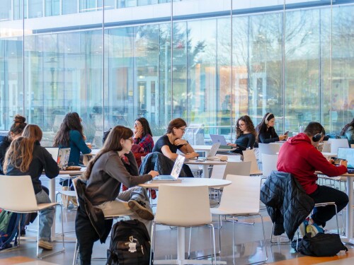Students study at the University of Rhode Island