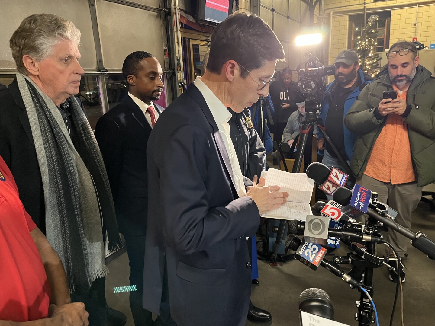 Mayor Brett Smiley gives media briefing on the ongoing Brown University investigation.