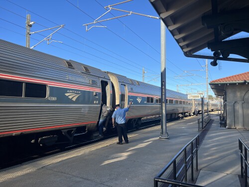 The platform at Westerly station is about four feet too low for the Acela, modern commuter trains, or ADA compliance. It would have to be raised to allow passengers to board without climbing stairs.