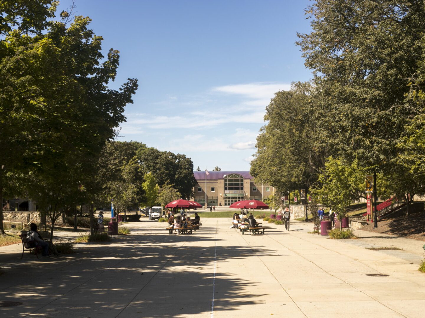 A September 2024 picture of Rhode Island College’s Providence campus, where 20 academic programs are slated for suspension beginning in fall 2025.