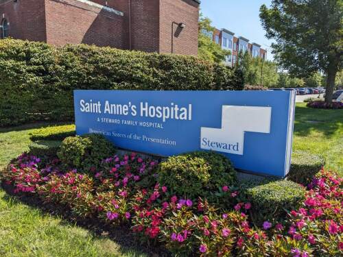 Brown University Health bought St. Anne’s Hospital in Fall River, shown, and Morton Hospital in Taunton for $175 million in 2024. The two Massachusetts hospitals formerly owned by Steward Health Care are causing the health system to lose money.