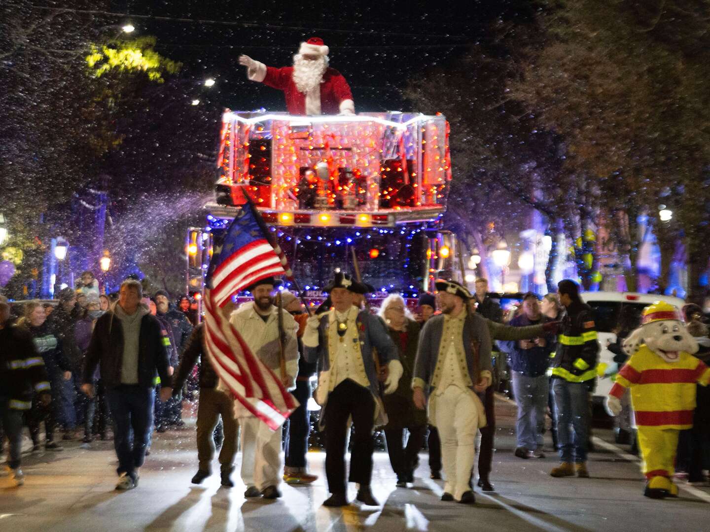 Warren's Holiday Festival takes over the whole town every year and includes Santa arriving via fire truck.