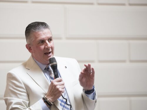 Rep. Jon D. Brien, a Woonsocket independent, speaks on the Rhode Island House floor on Wednesday, June 18, 2025, before the chamber votes on his 340B drug pricing bill.