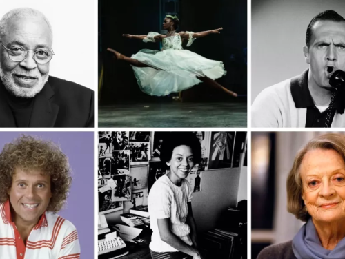 Clockwise from left: James Earl Jones, Michaela DePrince, Bob Newhart, Maggie Smith, Nikki Giovanni and Richard Simmons.