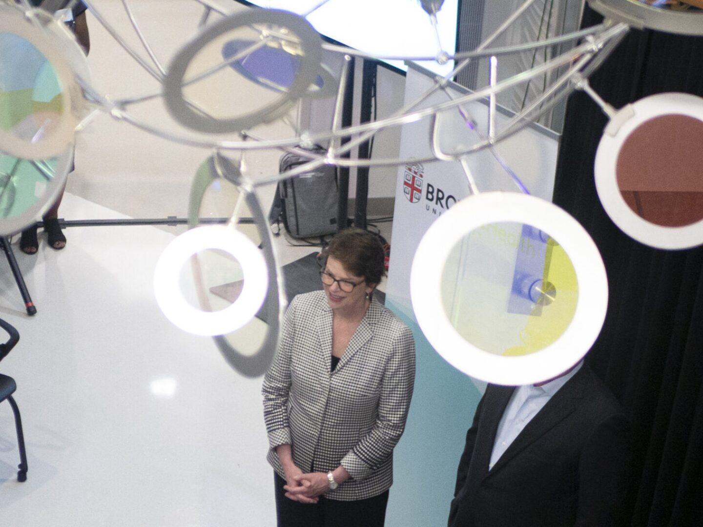 Brown University President Christina Paxson listens to speakers at a June 2024 event at Hasbro Children’s Hospital, which announced the school’s partnership with the hospital group then known as Lifespan and now known as Brown University Health — one achievement in Paxson’s 13-year tenure at the Ivy League university.