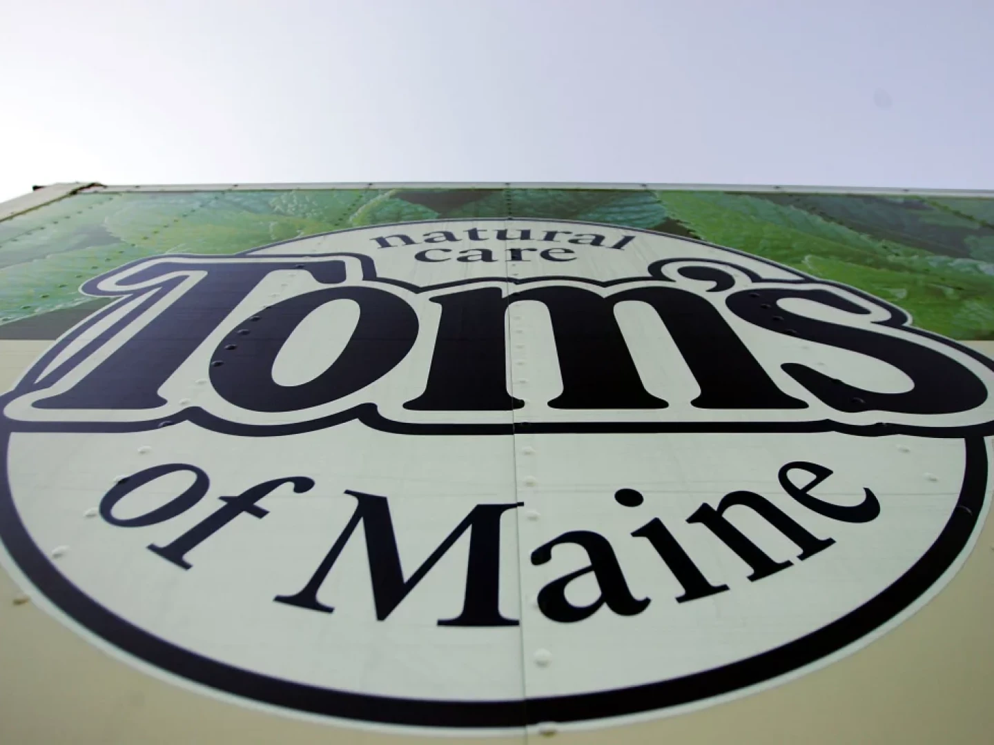 A Tom's of Maine sign is seen at the manufacturing plant in Sanford, Maine, on March 28, 2006.