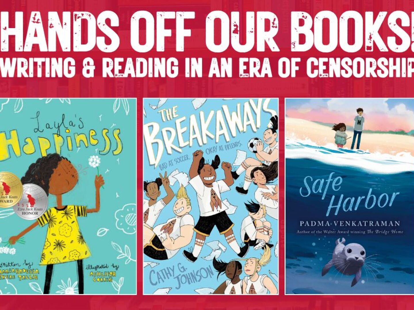 The "Hands Off Our Books" event will be held at LitArts RI on Saturday, March 7
