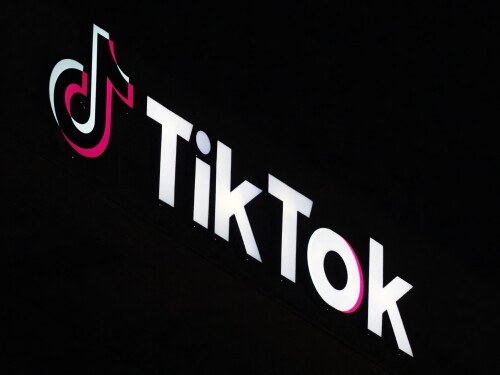 FILE - A TikTok sign is displayed on top of their building in Culver City, Calif., on Dec. 3, 2024.