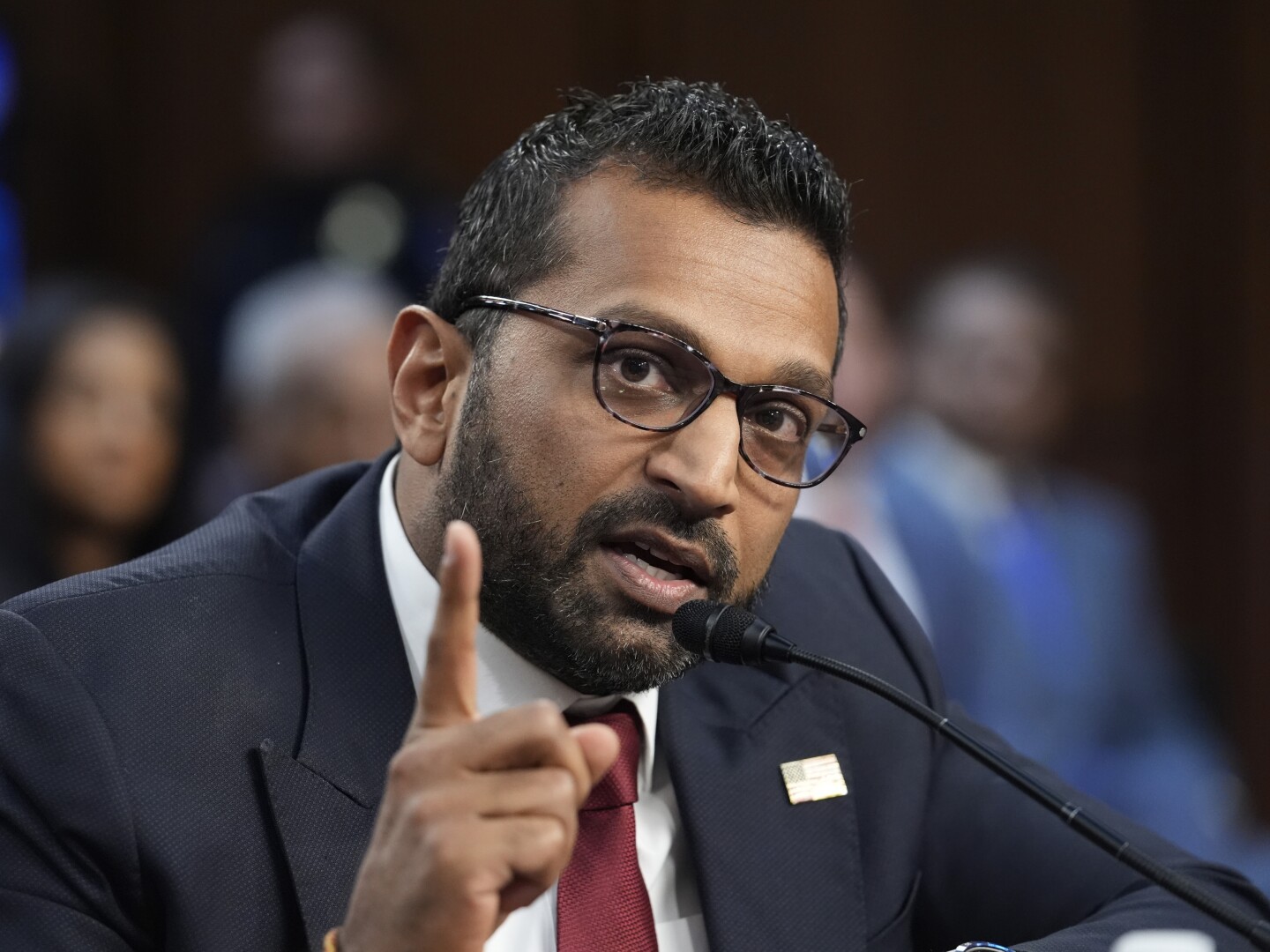 Kash Patel, President Donald Trump's choice to be director of the FBI, appears before the Senate Judiciary Committee for his confirmation hearing, at the Capitol in Washington, Thursday, Jan. 30, 2025.