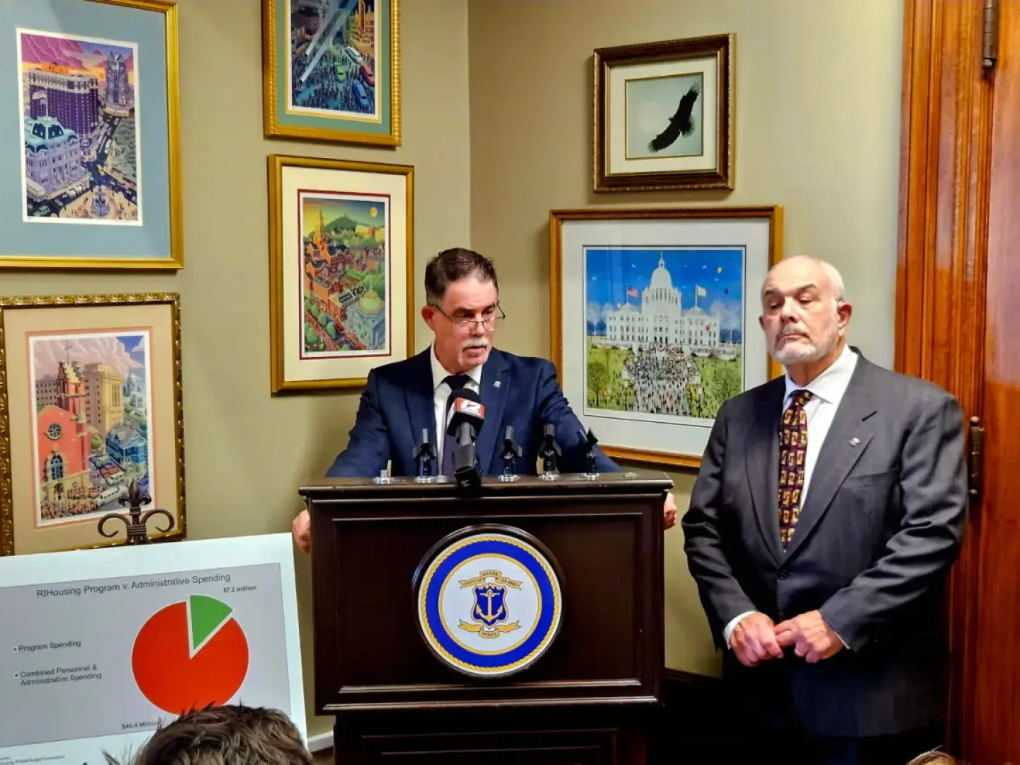 GOP Leader Chippendale with Rep. Richard Fascia (R-Johnston).