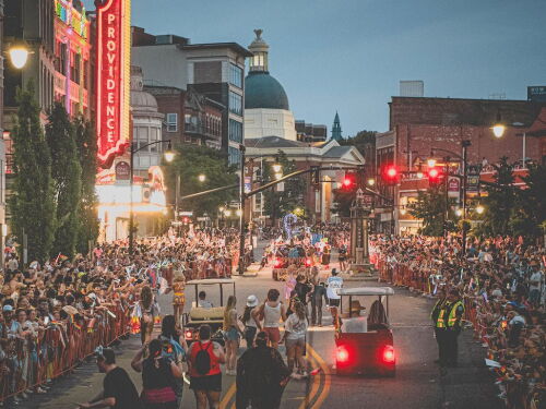 The Illuminated Pride Parade is one of the few nighttime Pride parades in the nation.