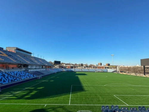 A scene from the newly named Centreville Bank Stadium.