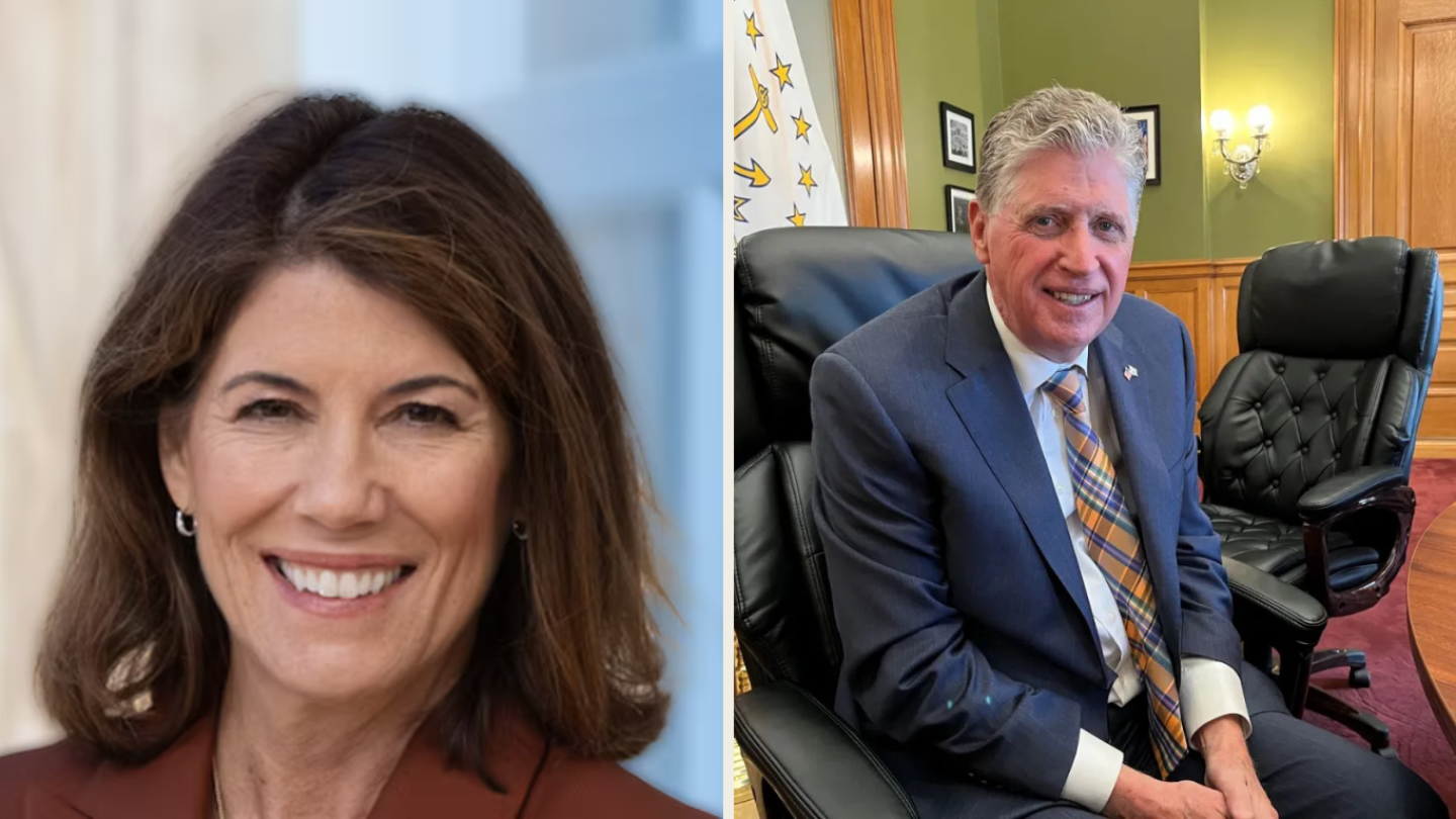 Helena Buonanno Foulkes, former president of CVS Pharmacy, raised more than double what Rhode Island Gov. Dan McKee did for a likely 2026 run for governor in the three-month reporting period that ended Dec. 31, 2024. Foulkes, shown in a 2022 campaign ad, lost to McKee by 3 percentage points in the September 2022 Democratic gubernatorial primary.