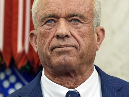 FILE - Robert F. Kennedy Jr., speaks after being sworn in as Health and Human Services Secretary in the Oval Office at the White House, Thursday, Feb. 13, 2025, in Washington.