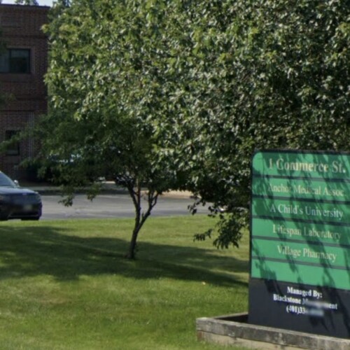 A sign outside Anchor Medical Associates’ office on Commerce Street in Lincoln.