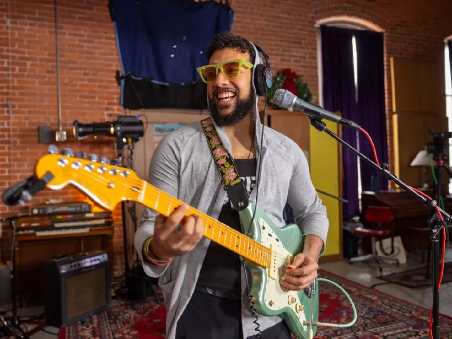 Melo Green performs at Big Nice Studio for Ocean State Sessions, a series of performances on Rhode Island PBS.