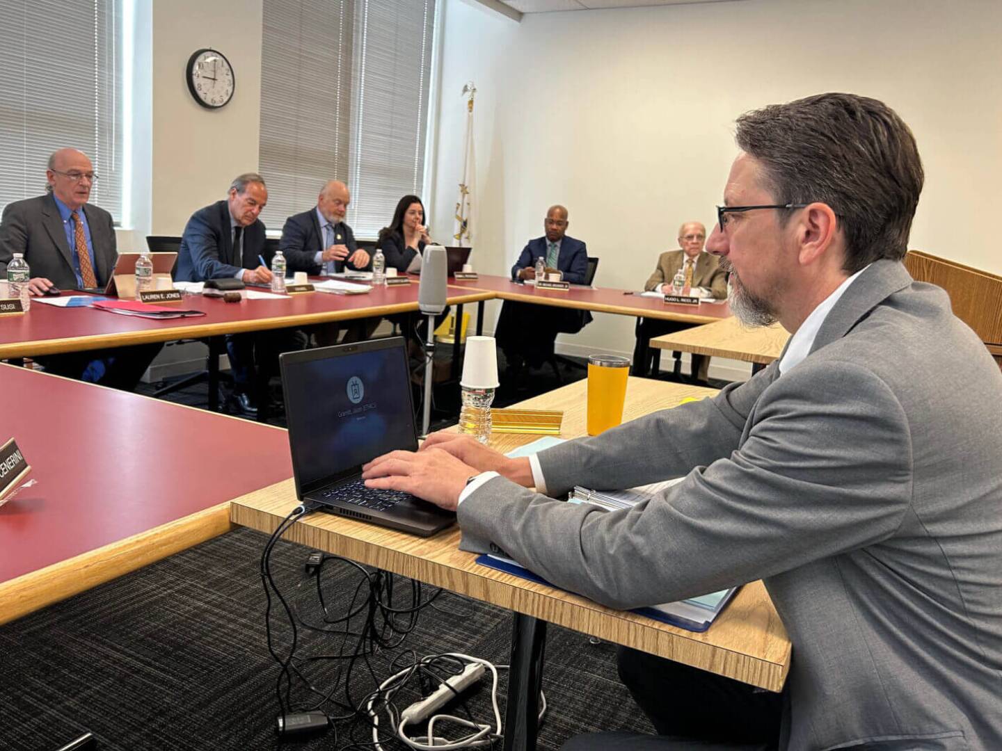 Jason Gramitt, executive director for the Rhode Island Ethics Commission, addresses commission members during its meeting on Tuesday, May 20, 2025.